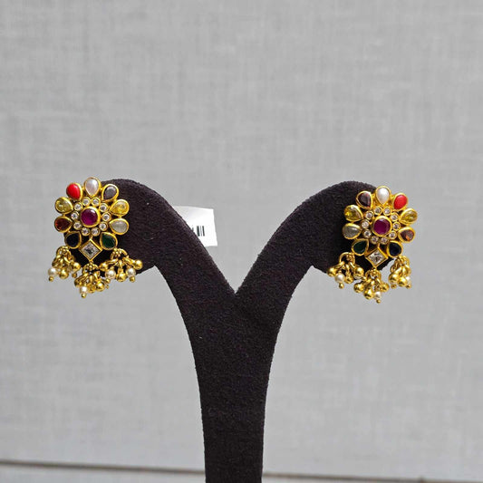 Navaratna Blossom Studs