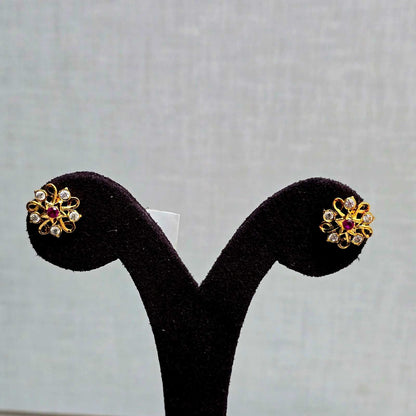 Candy Pink Blossoms Studs