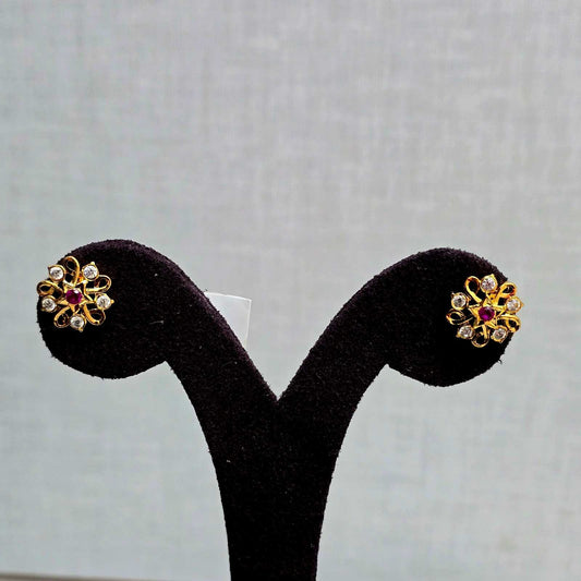 Candy Pink Blossoms Studs