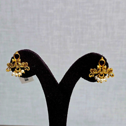 Rani Ruby Pearl Studs