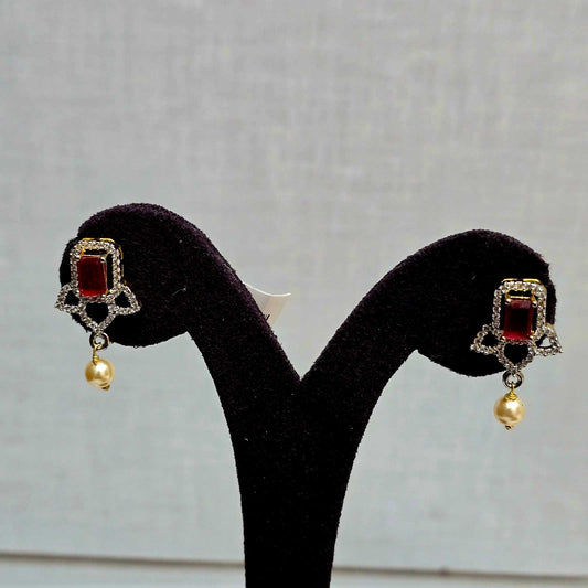 Mayuri Ruby Pearl Drops