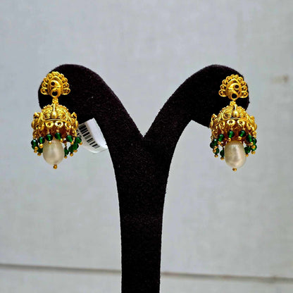 Mayuri Temple Pearl Jhumkis