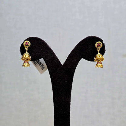 Royal Ruby Jhumki Drops