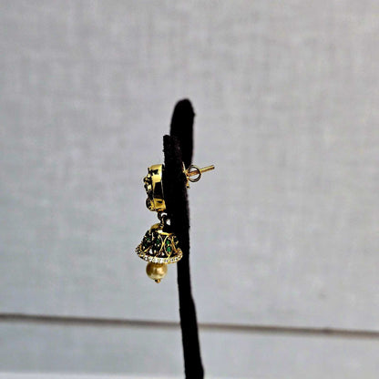Rani Pearl Temple Jhumkas