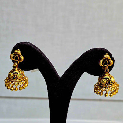 Green Nupura Jhumkas