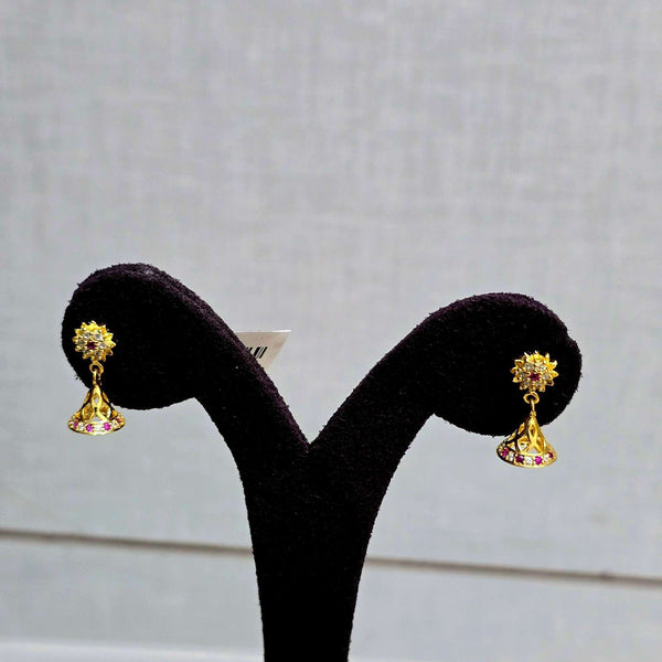 Rose Petal Jhumkas