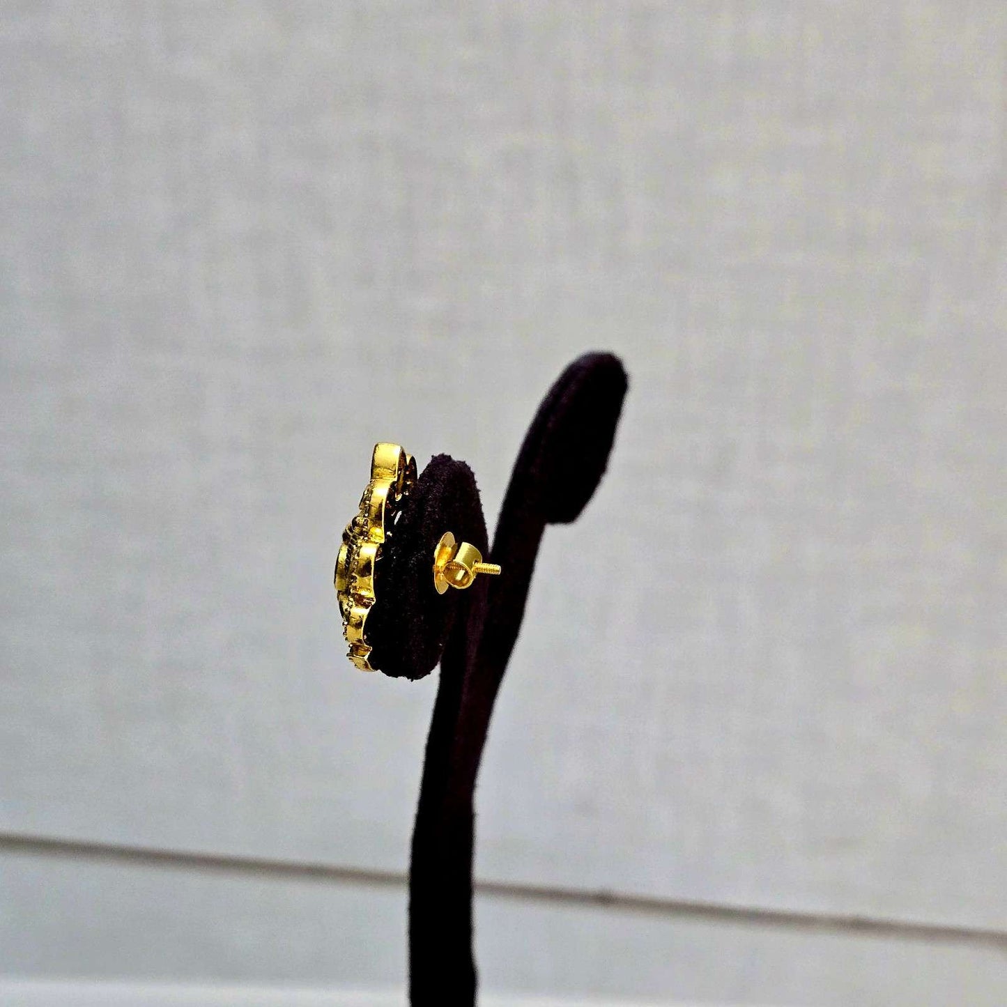 Peacock Crown Studs