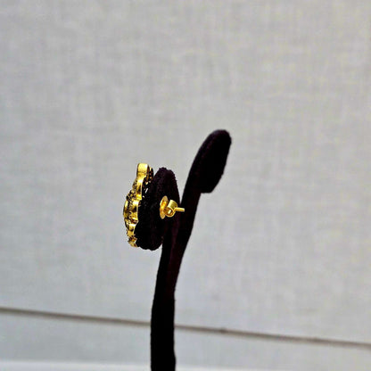 Peacock Crown Studs