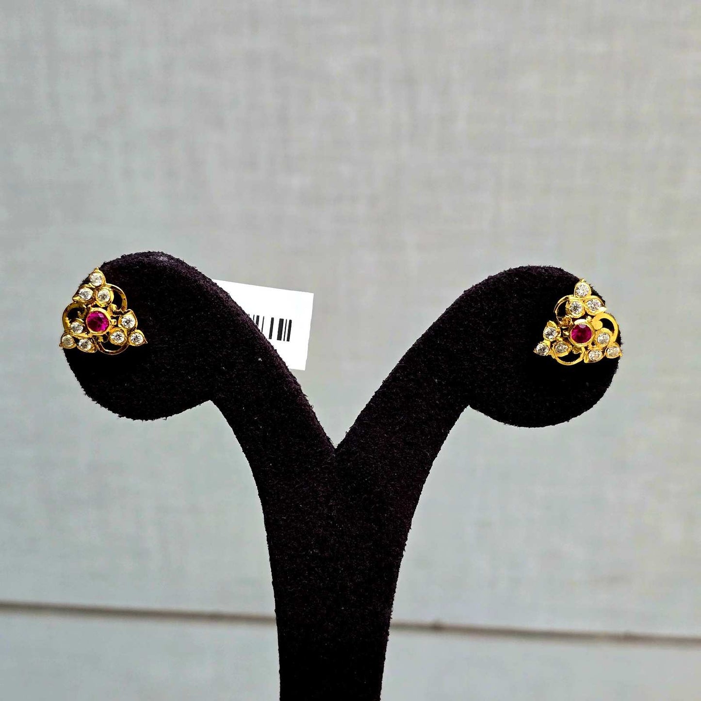 Kundan Ruby Studs