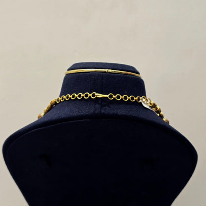 Green Aura Kundan Mala