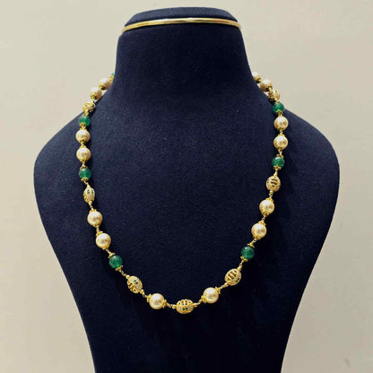 Green Mayuri Pearl Mala