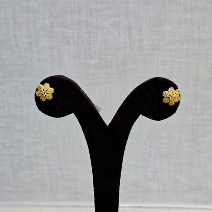 Gold Flower Studs