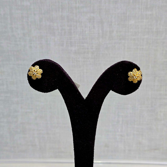 Gold Flower Studs
