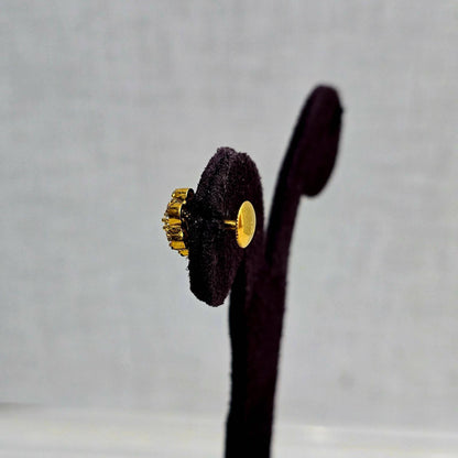 Ruby Flower Earrings