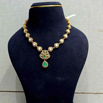 Kundan Green Stones  Necklace