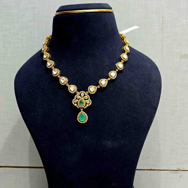 Kundan Green Stones  Necklace