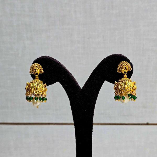 Rajam Antique Pearl Jhumkas