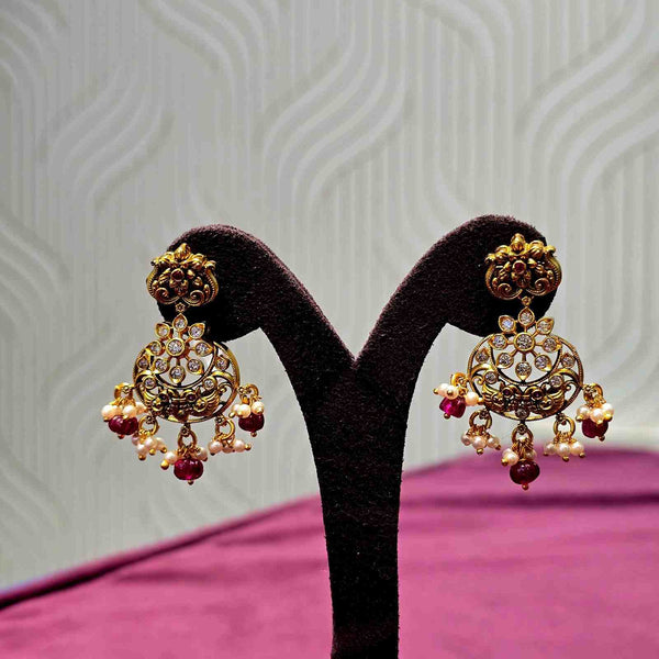 Heritage Ruby Pearl Jhumkas