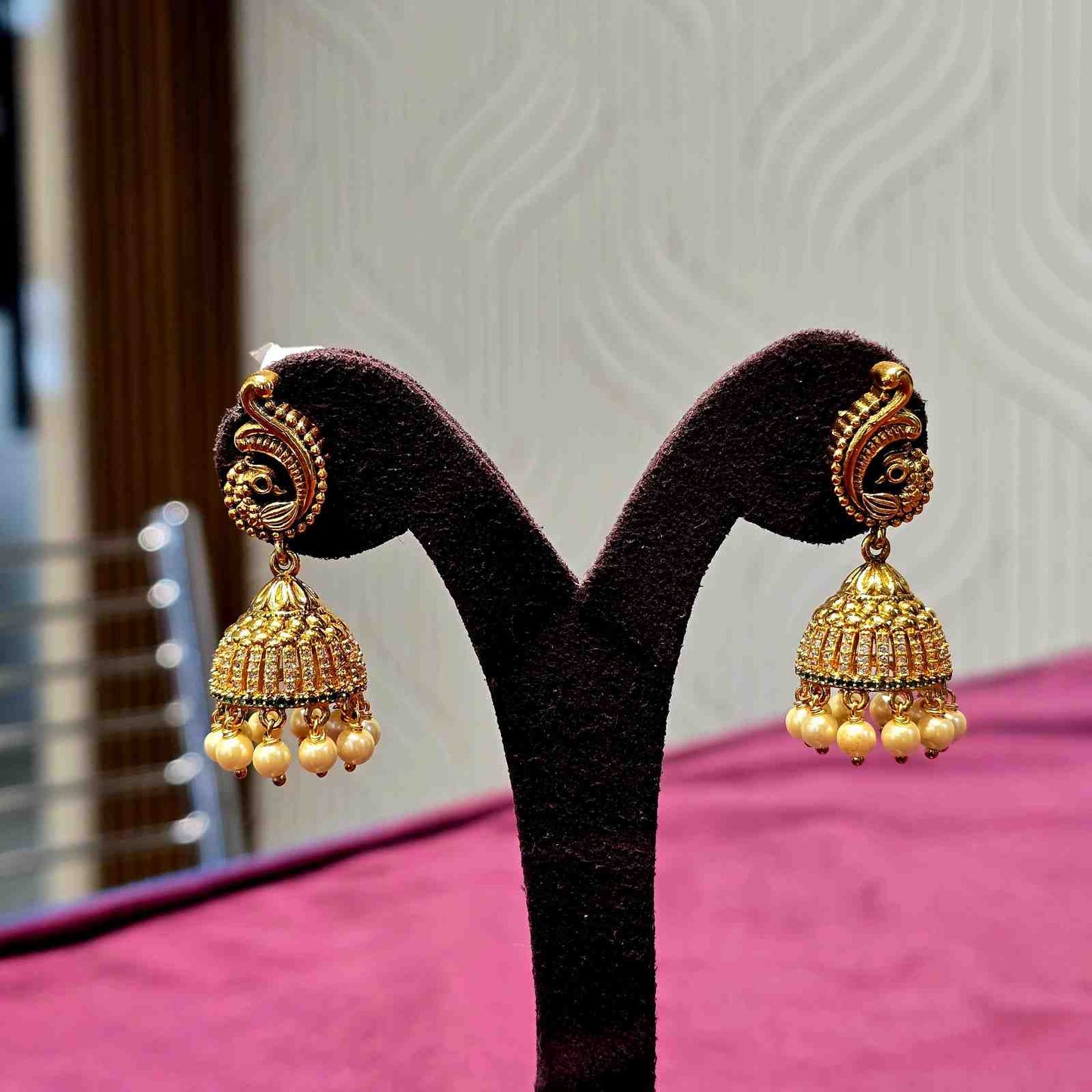 Imperial Swarna Pearl Jhumkas