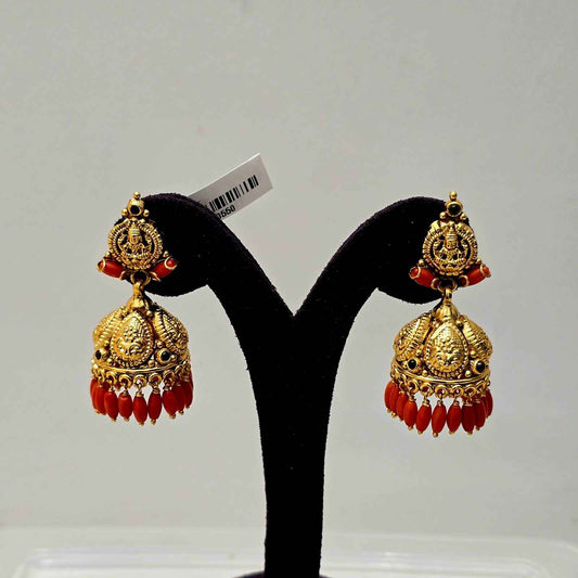 Vaibhavi Coral Jhumkas
