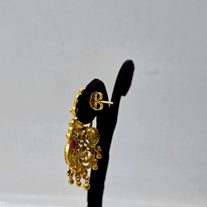 Shringar Ruby Filigree Earrings