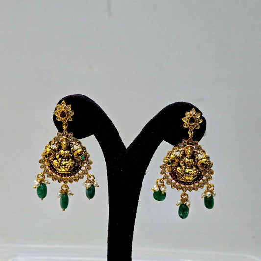 Varalakshmi Pearl & Emerald Drops
