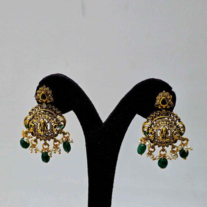 Royal Lakshmi Emerald Earrings