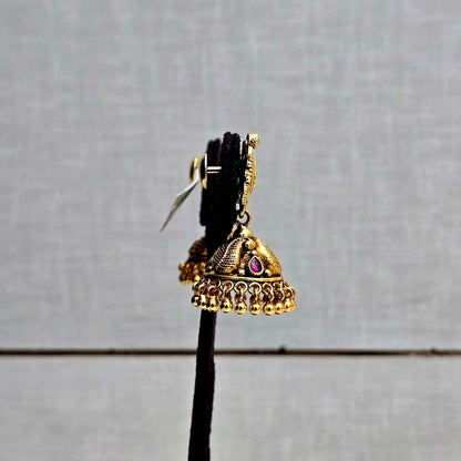 Ruby Crown Jhumkas