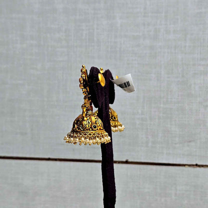 Pearl Crown Temple Jhumki