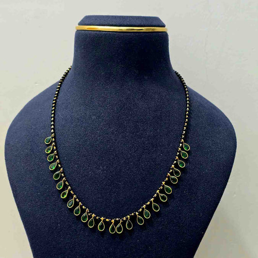 Green Black Beads