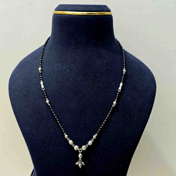 Silver Grace Black Beads