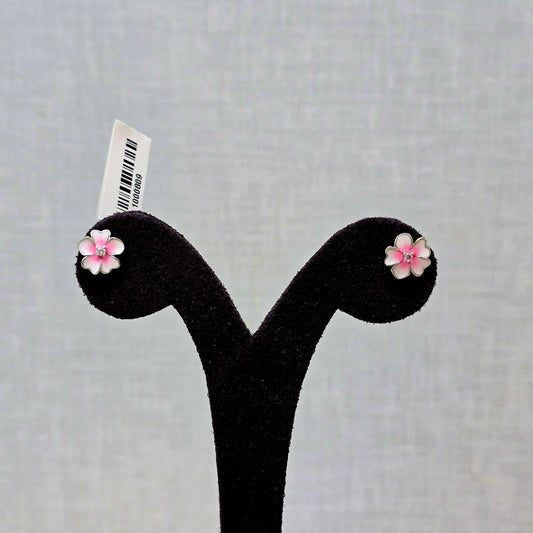 Pink Flower Studs