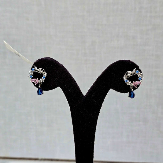 Blue Pink  Studs
