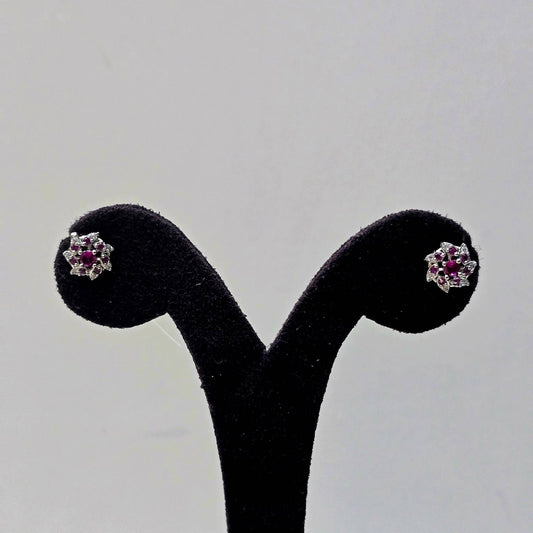 Flower Ruby Studs