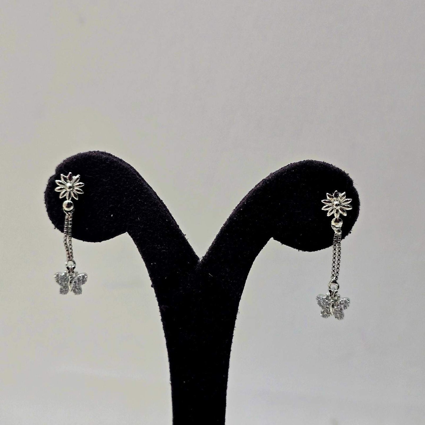 Silver Butterfly Earrings