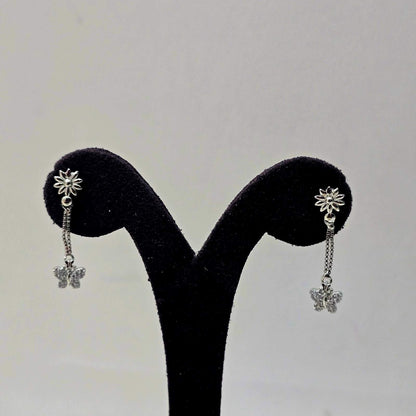 Silver Butterfly Earrings