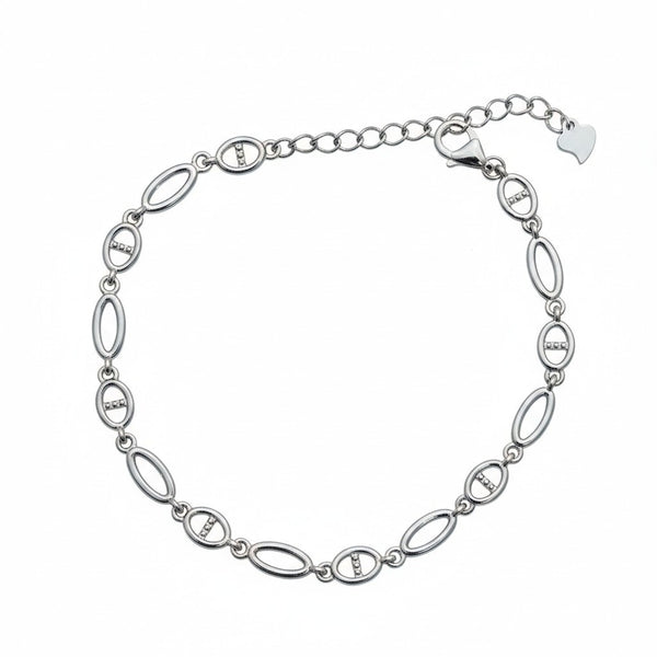 Oval Link Silver Bracelet
