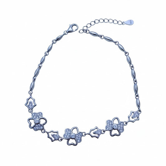 Flower Design CZ Bracelet