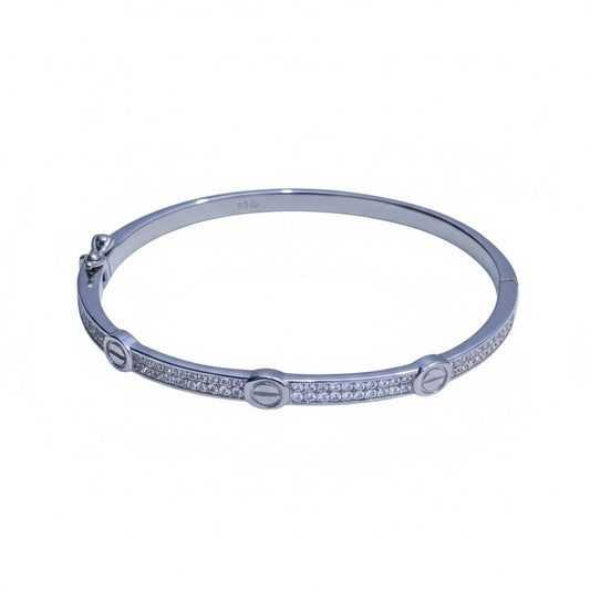 Luxe Circle Silver Kada
