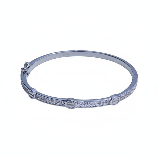 Luxe Circle Silver Kada
