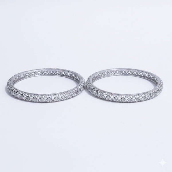 Lattice Design Stone Bangles