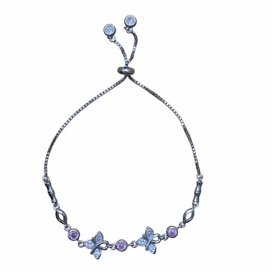 Pink Stone Slider Bracelet