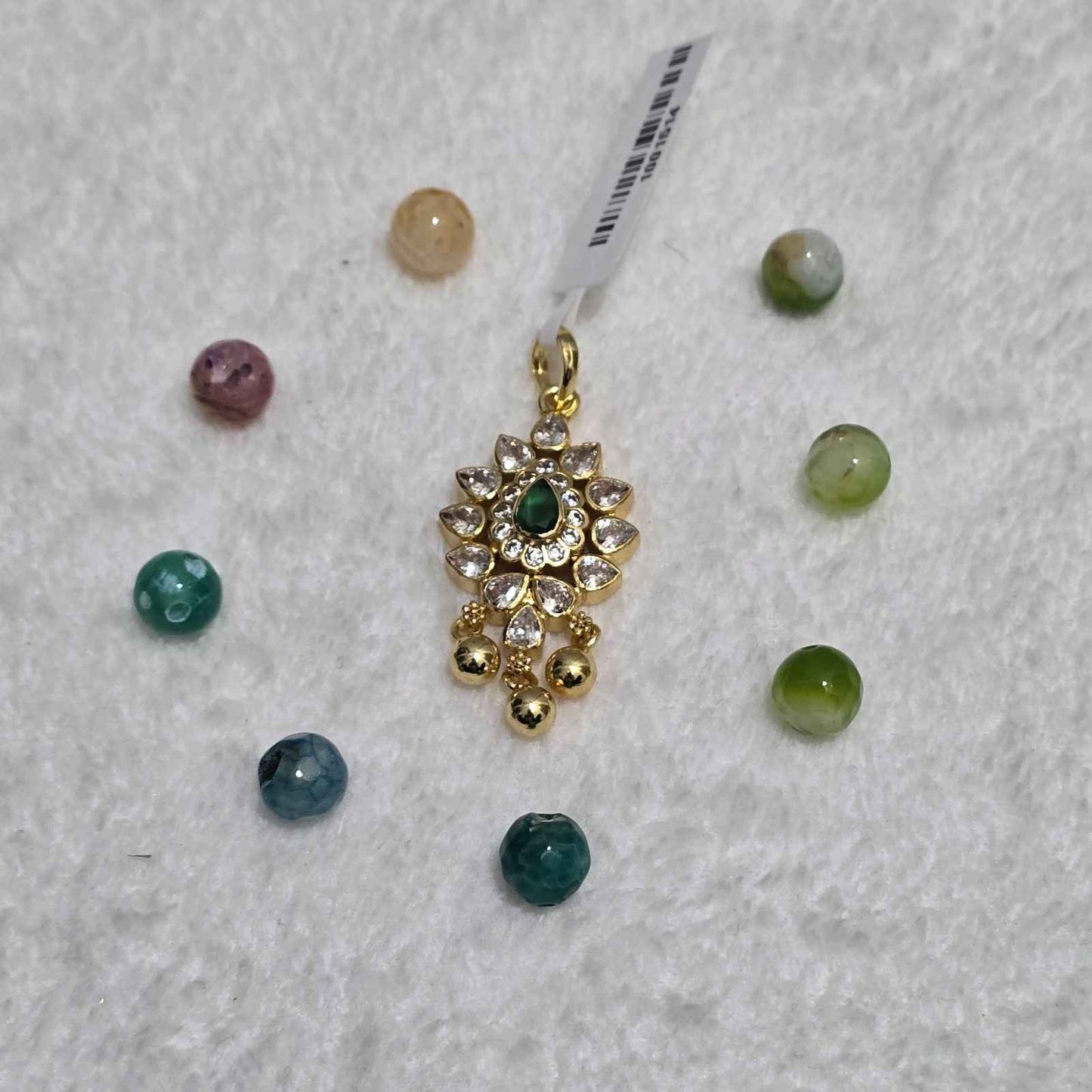 Green Lotus Drop Pendant