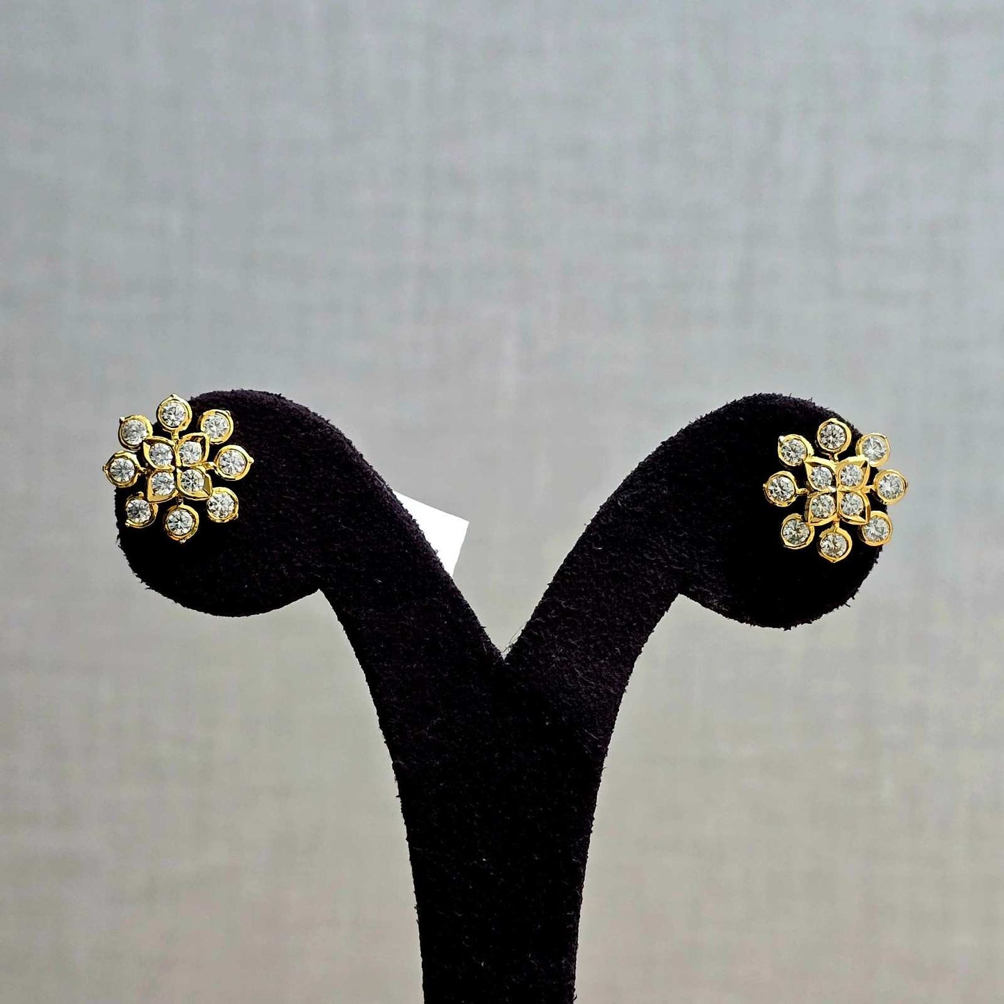 Round Floral Studs