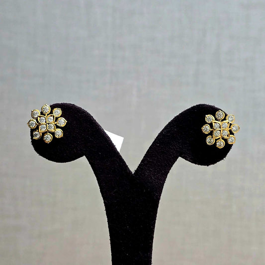 Round Floral Studs