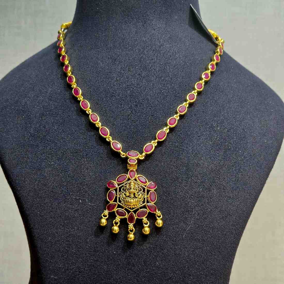 Sacred Ruby Lakshmi Necklace
