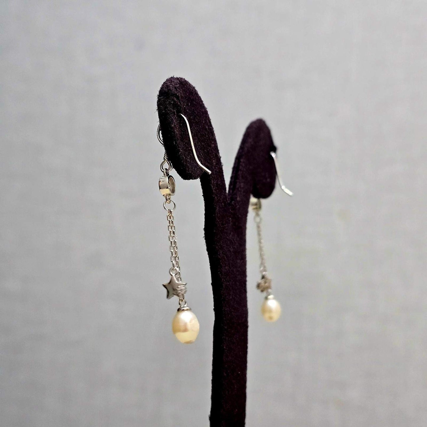 Celestial Chain Pearls Earrings