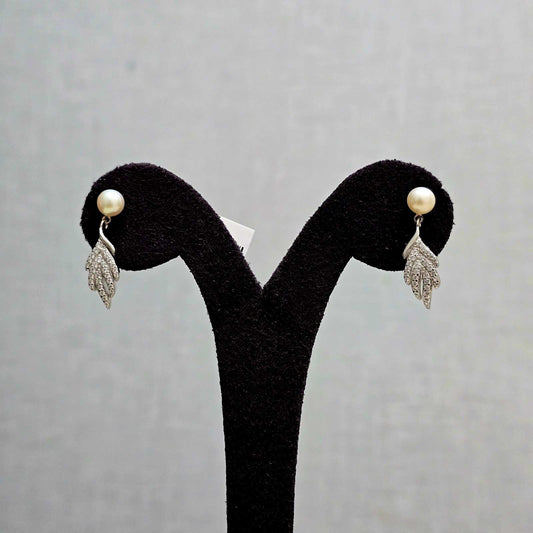 Silver Leaf Pearl Drops