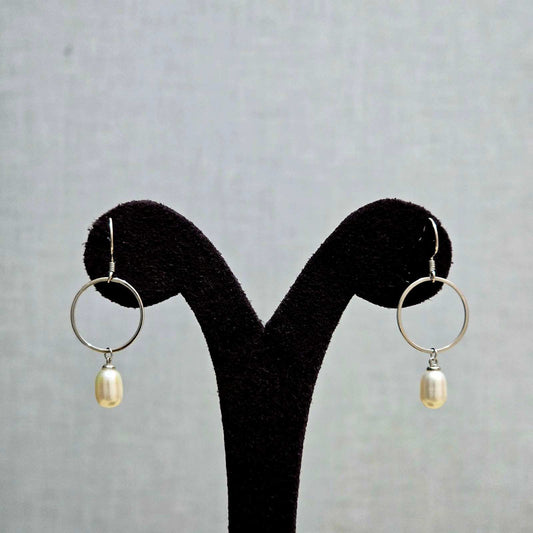 Classic Pearl Hoops