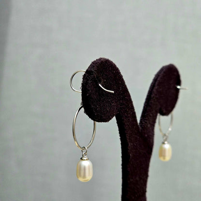 Classic Pearl Hoops